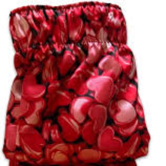 *NWT AEO Plastic Hearts Satin Pocket Boxer Short Red Plastic Hearts Pattern M - Picture 6 of 6